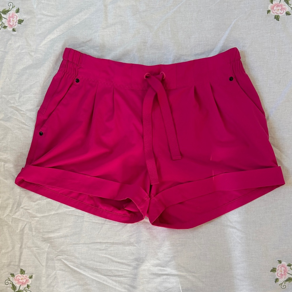 lululemon athletica High-Waist Hot Pink Athletic Shorts - Picture 1 of 4